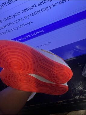 Orange & White Athletic Sneakers - Nike 
Brand new
